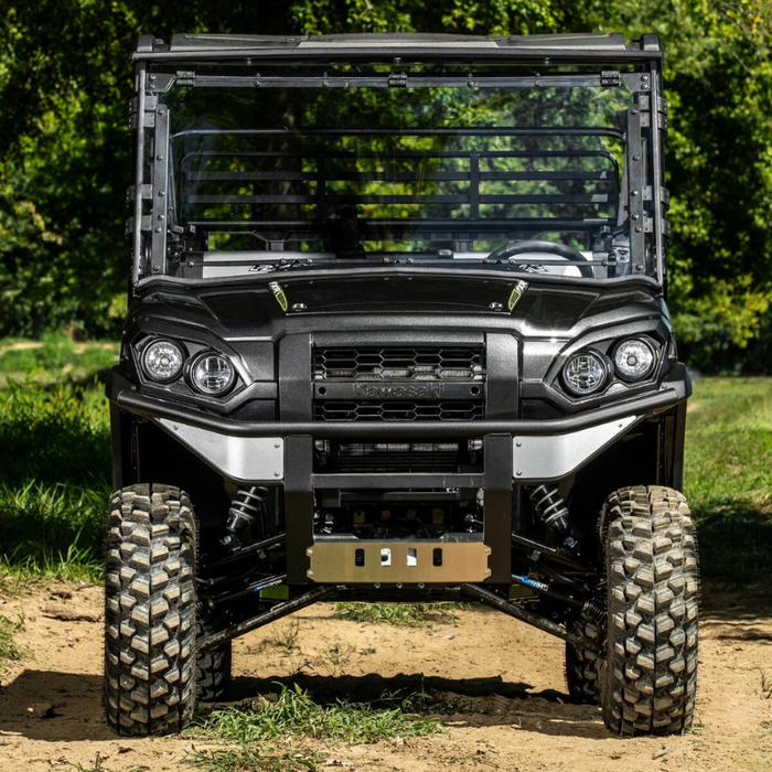 SuperATV Scratch Resistant Flip Windshield for Kawasaki Mule Pro