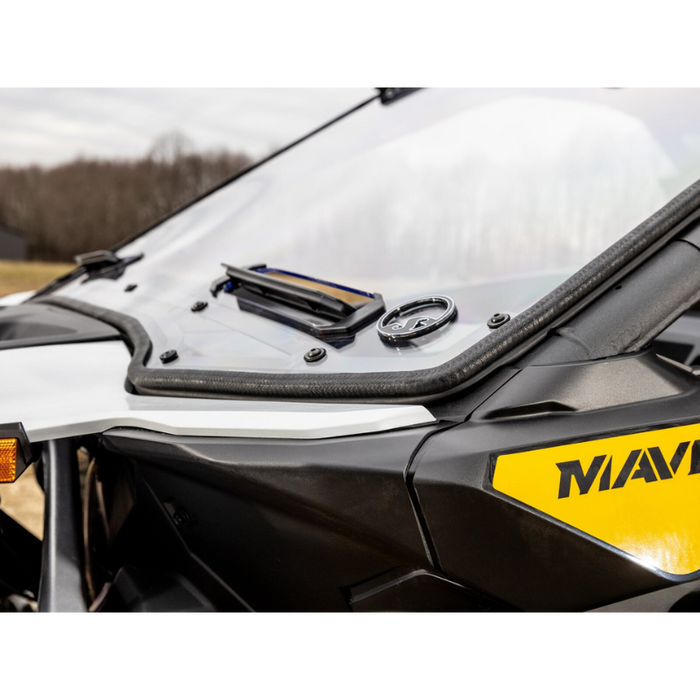 SuperATV Scratch Resistant Vented Full Windshield for Can-Am Maverick R