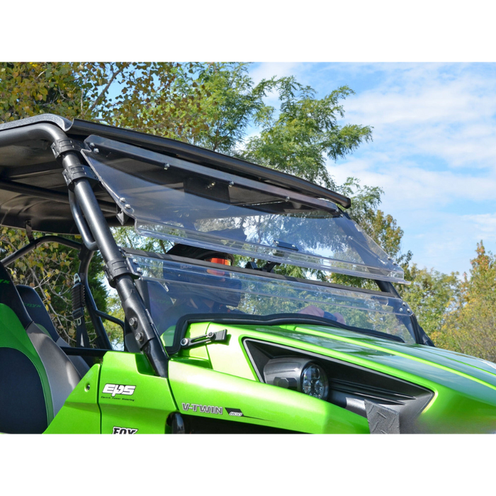 SuperATV Scratch Resistant Flip Windshield for Kawasaki Teryx 750/800