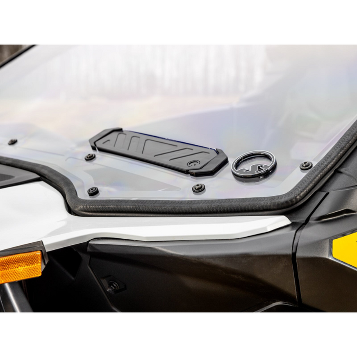 SuperATV Scratch Resistant Vented Full Windshield for Can-Am Maverick R