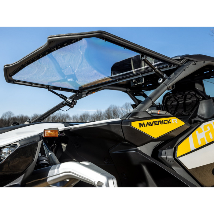 SuperATV MaxDrive Power Flip Windshield for Can-Am Maverick R