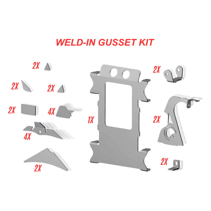 SuperATV Polaris RZR XP 1000 Weld-In Gusset Kit