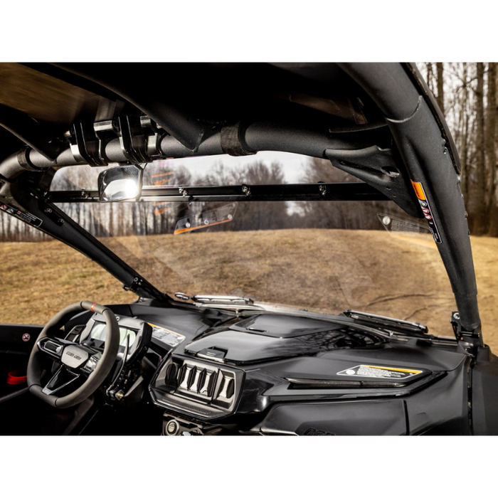 SuperATV Scratch Resistant Vented Full Windshield for Can-Am Maverick R