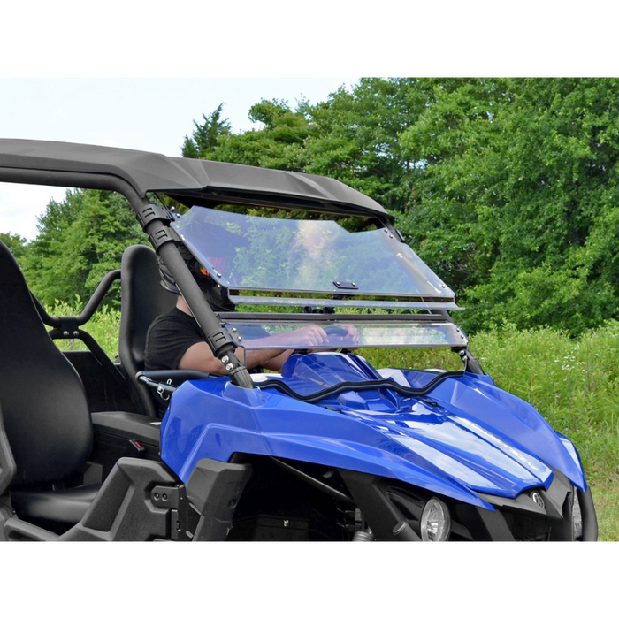 SuperATV Scratch Resistant Flip Windshield for Yamaha Wolverine