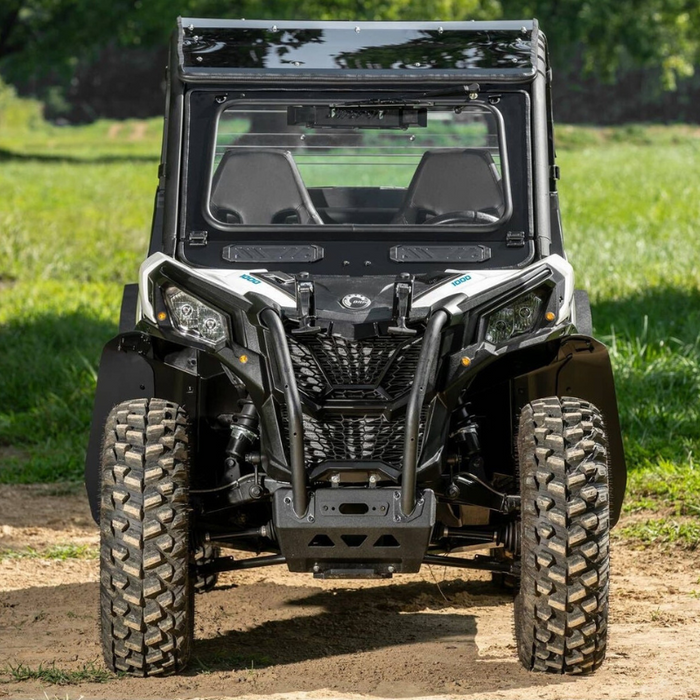 SuperATV Flip Down Glass Windshield for Can-Am Maverick Trail