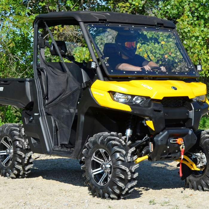 SuperATV Scratch Resistant Flip Windshield for Can-Am Defender