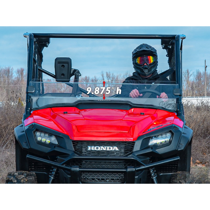 SuperATV Scratch Resistant Half Windshield for Honda Pioneer 1000