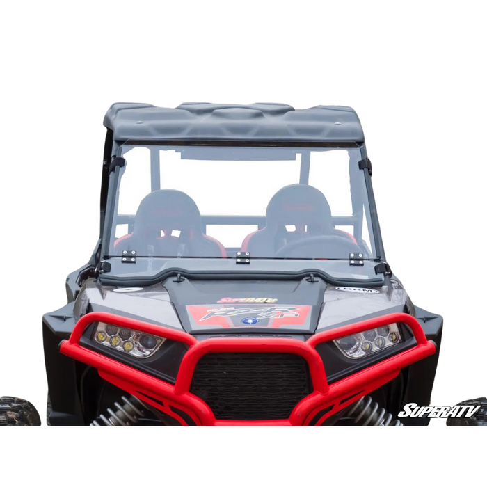 SuperATV Scratch Resistant Flip Down Windshield for Polaris RZR XP Turbo