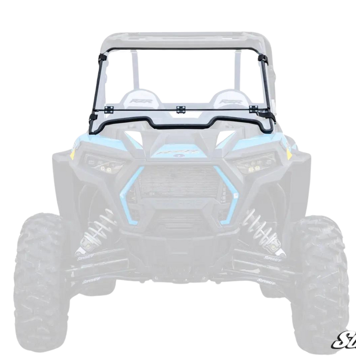 SuperATV Scratch Resistant Flip Down Windshield for Polaris RZR XP Turbo