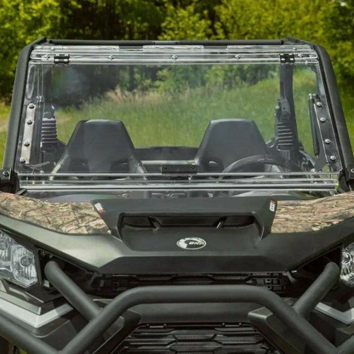 SuperATV Scratch Resistant Flip Windshield for Can-Am Commander