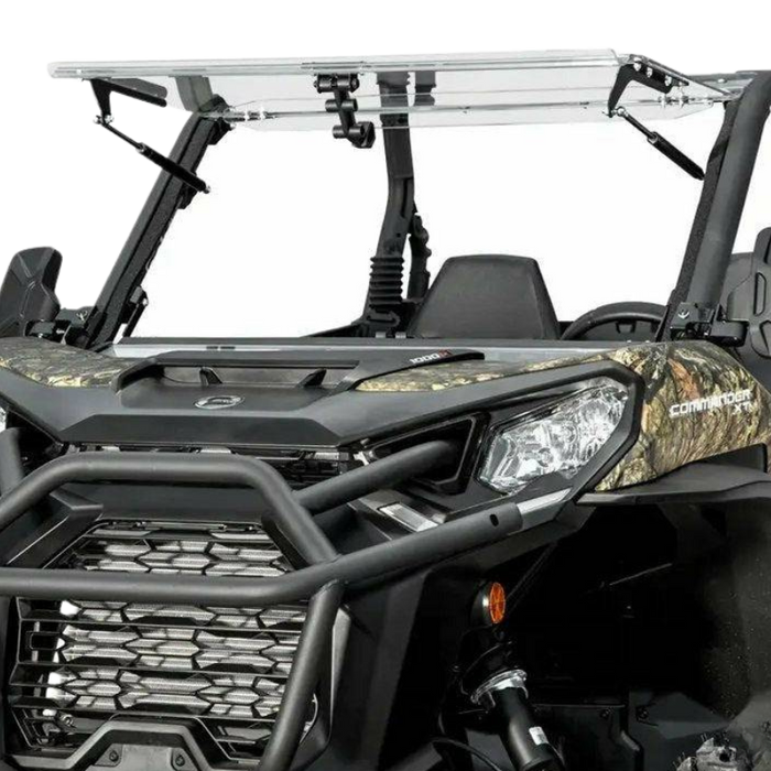 SuperATV Scratch Resistant Flip Windshield for Can-Am Commander