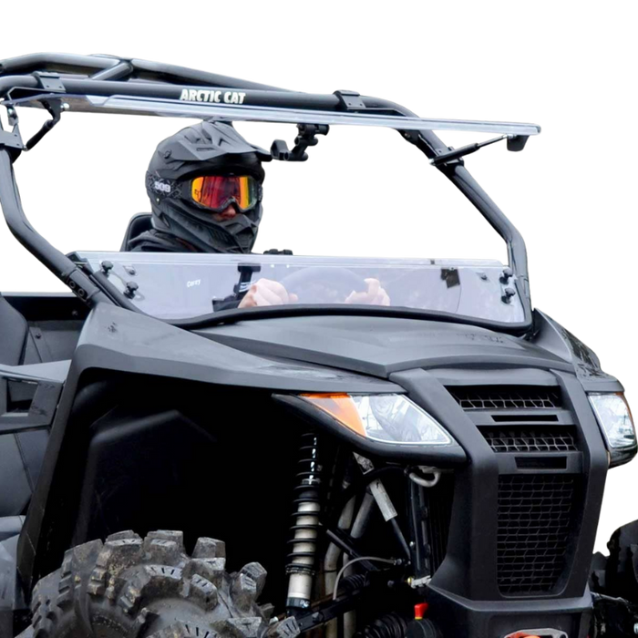 SuperATV Scratch Resistant Flip Windshield for Arctic Cat Wildcat Trail/Sport