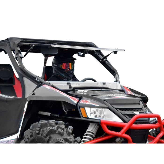 SuperATV Scratch-Resistant Flip Windshield for Arctic Cat Wildcat