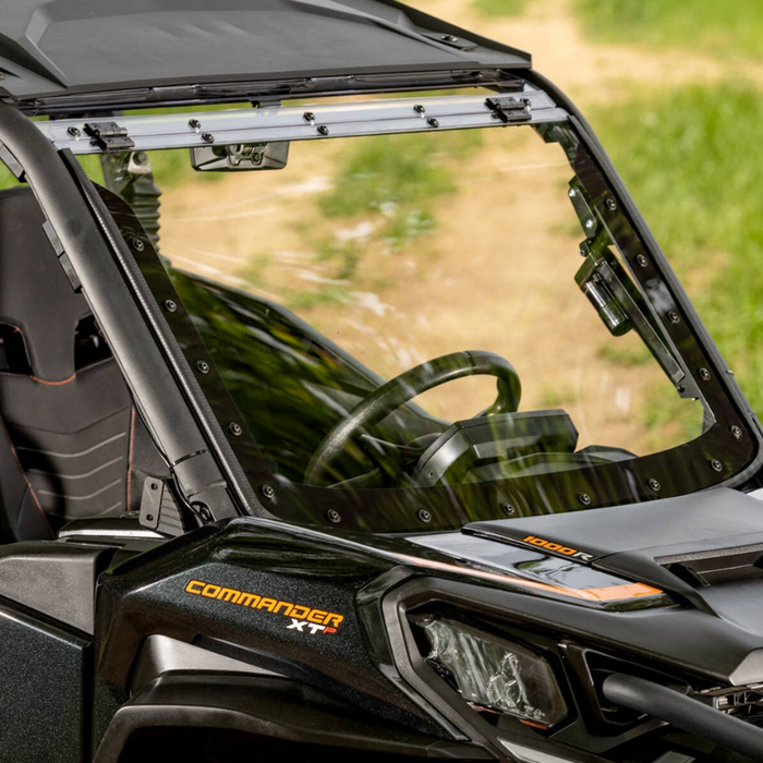 SuperATV MaxDrive Power Flip Windshield for Can-Am Commander