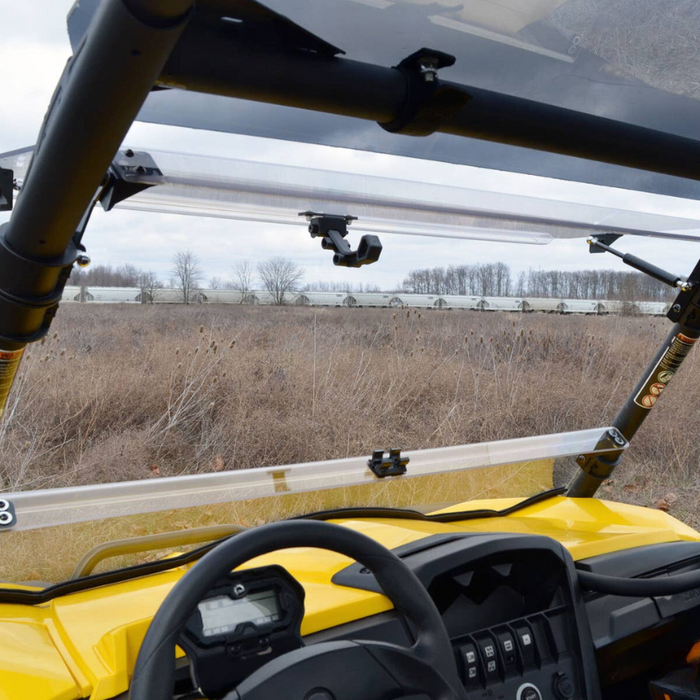 SuperATV Scratch Resistant Flip Windshield for Can-Am Commander