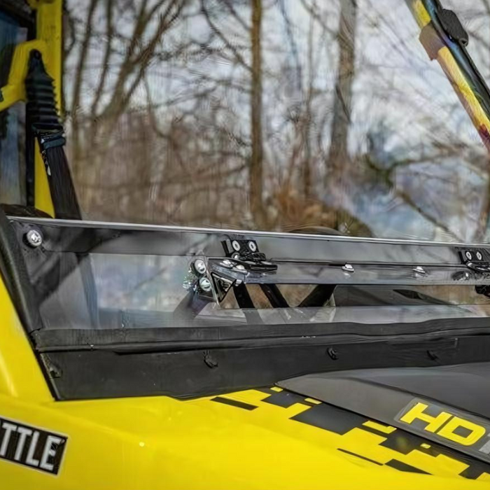 SuperATV Scratch Resistant Vented Full Windshield for Can-Am Defender