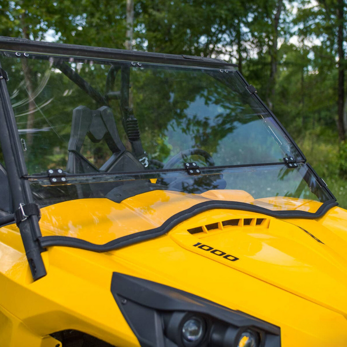 SuperATV Scratch Resistant Flip Down Windshield for Can-Am Commander