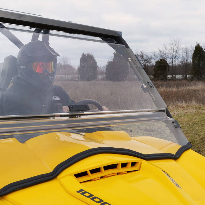 SuperATV Scratch Resistant Flip Windshield for Can-Am Commander