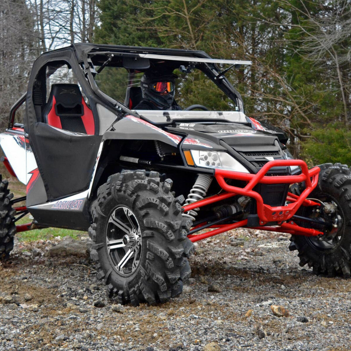 SuperATV Scratch-Resistant Flip Windshield for Arctic Cat Wildcat