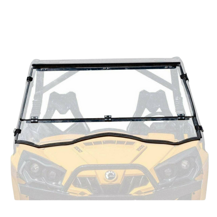 SuperATV Scratch Resistant Flip Down Windshield for Can-Am Commander