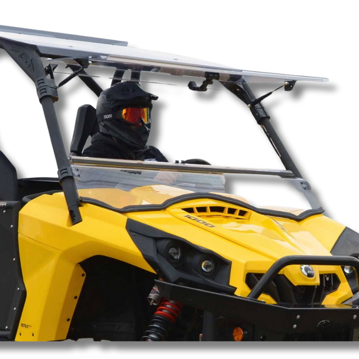 SuperATV Scratch Resistant Flip Windshield for Can-Am Commander